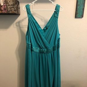 Lane Bryant midi dress w/ sateen details plus size